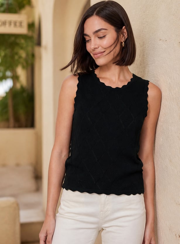FAME FOREVER Knitted Sleeveless Top