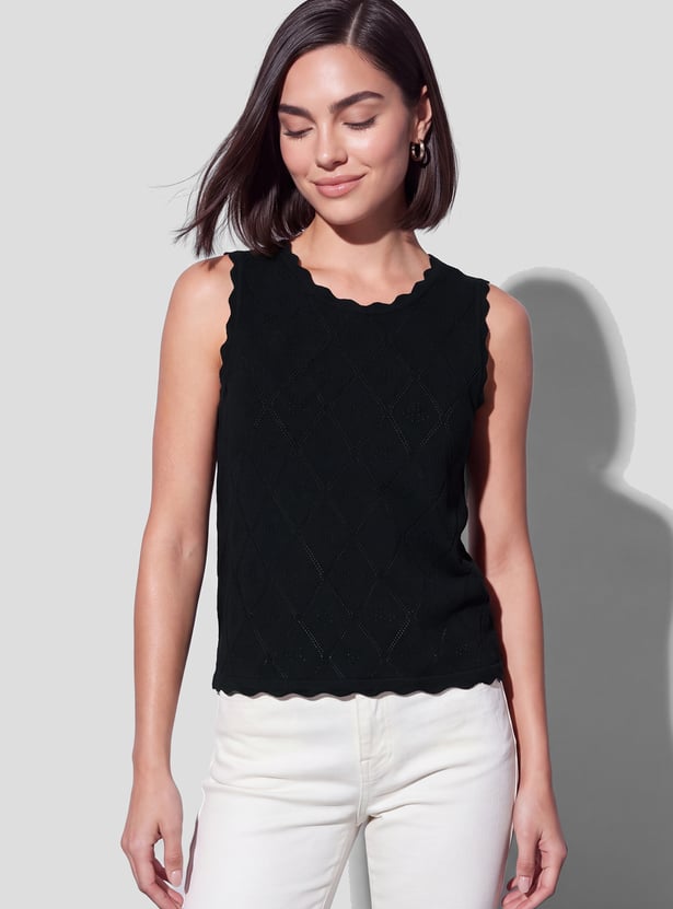 FAME FOREVER Knitted Sleeveless Top