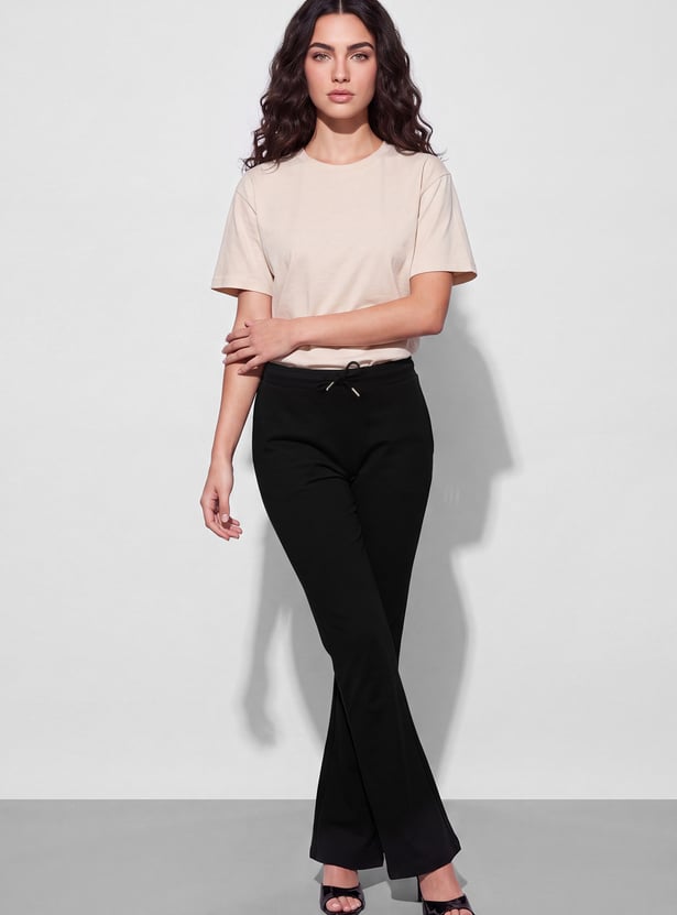 FAME FOREVER Drawstring Knit Trousers
