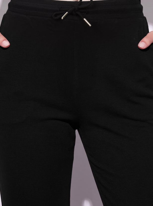 FAME FOREVER Drawstring Knit Trousers