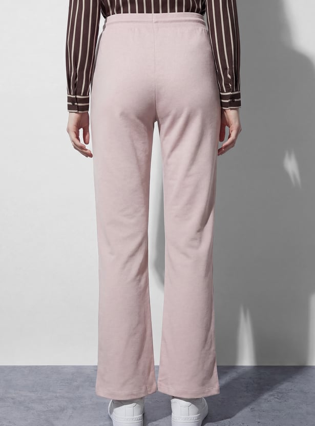 FAME FOREVER Solid Bootcut Trousers