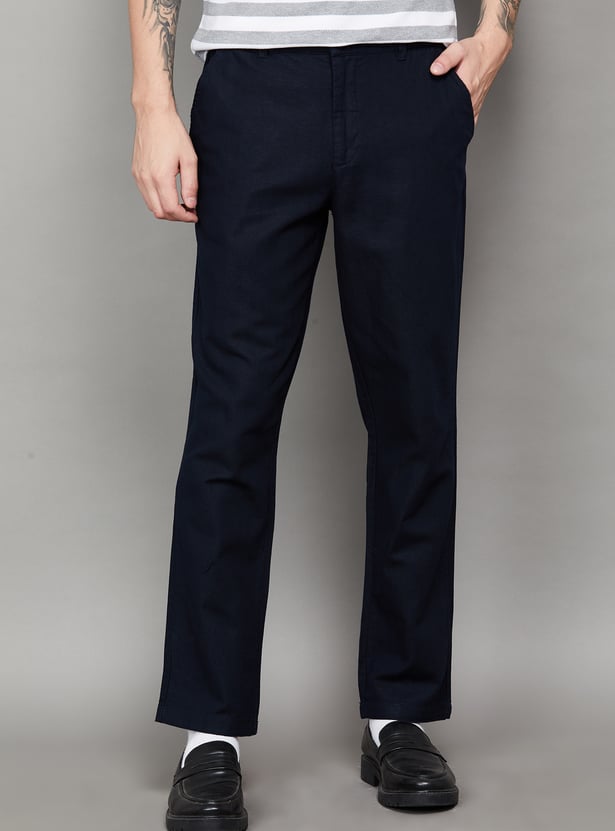 UNITED COLORS OF BENETTON Textured Trousers