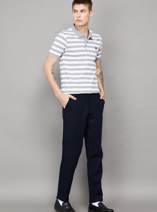 UNITED COLORS OF BENETTON Textured Trousers