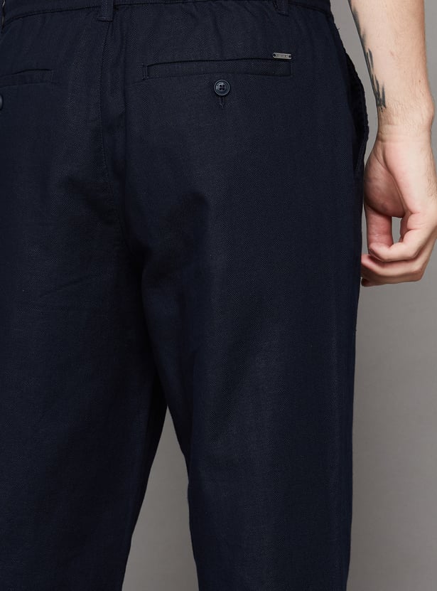 UNITED COLORS OF BENETTON Textured Trousers
