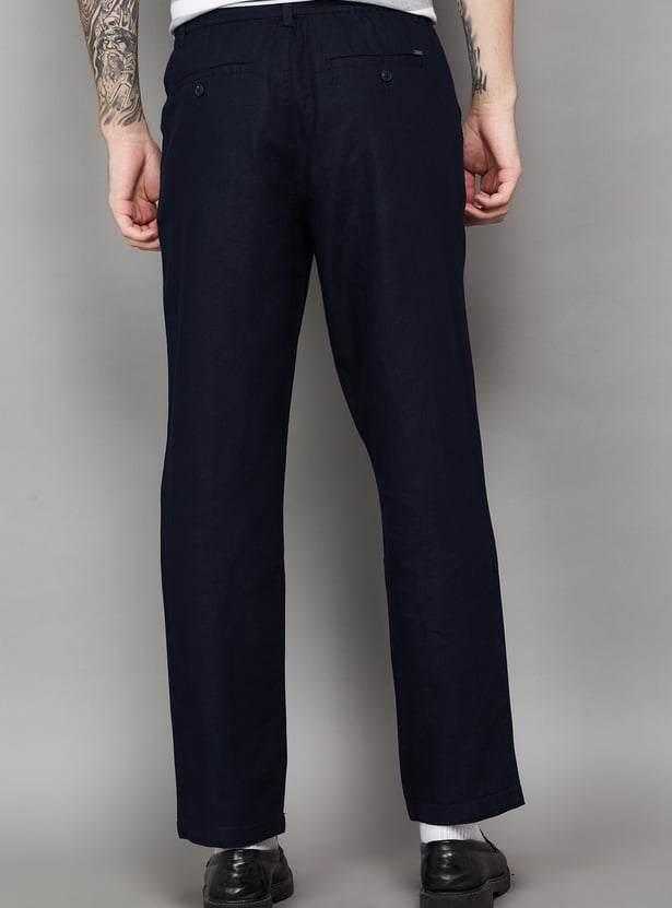 UNITED COLORS OF BENETTON Textured Trousers