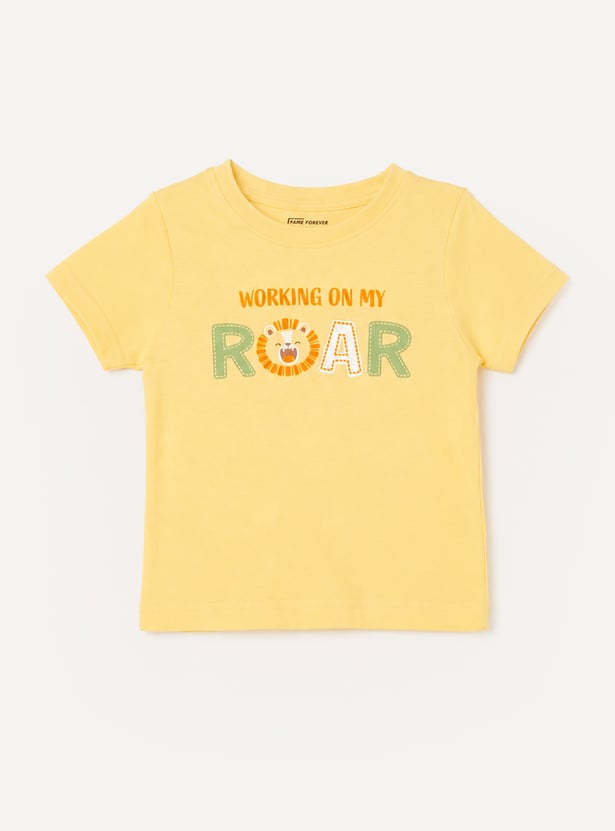 FAME FOREVER Boys Lion Graphic Print T-shirt