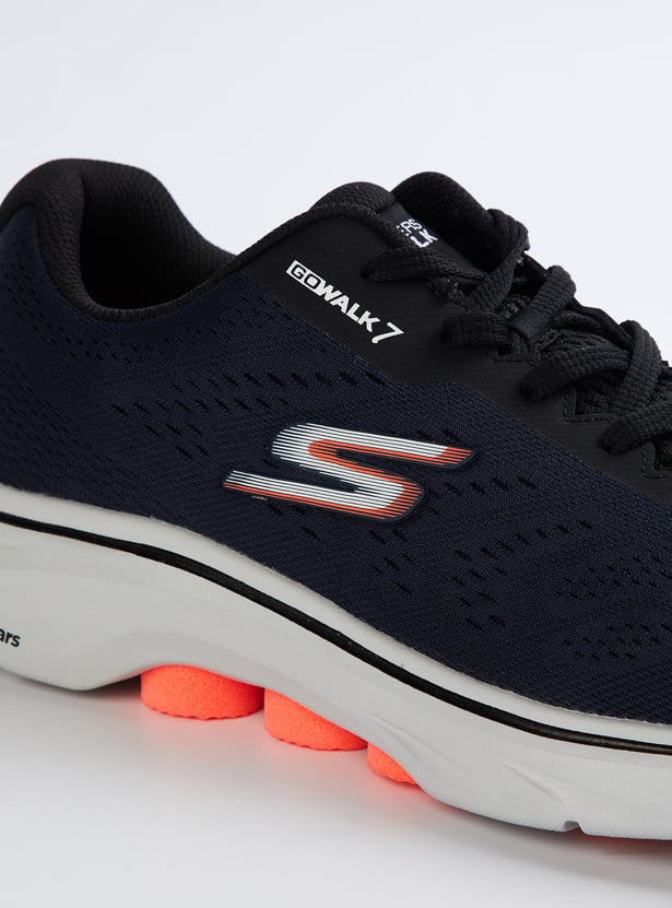 SKECHERS Go Walk 7 Solid Lace-Up Sports Shoes