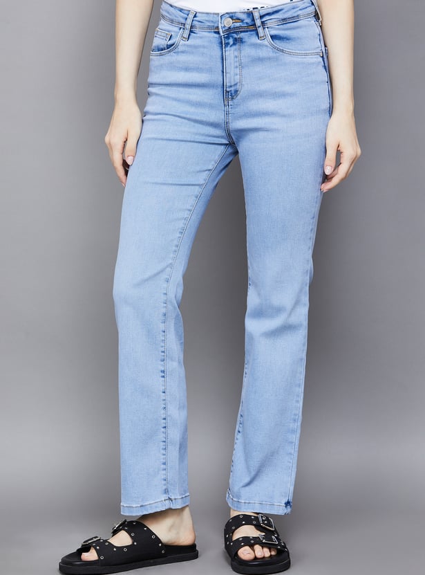 KRAUS Solid Flared Jeans