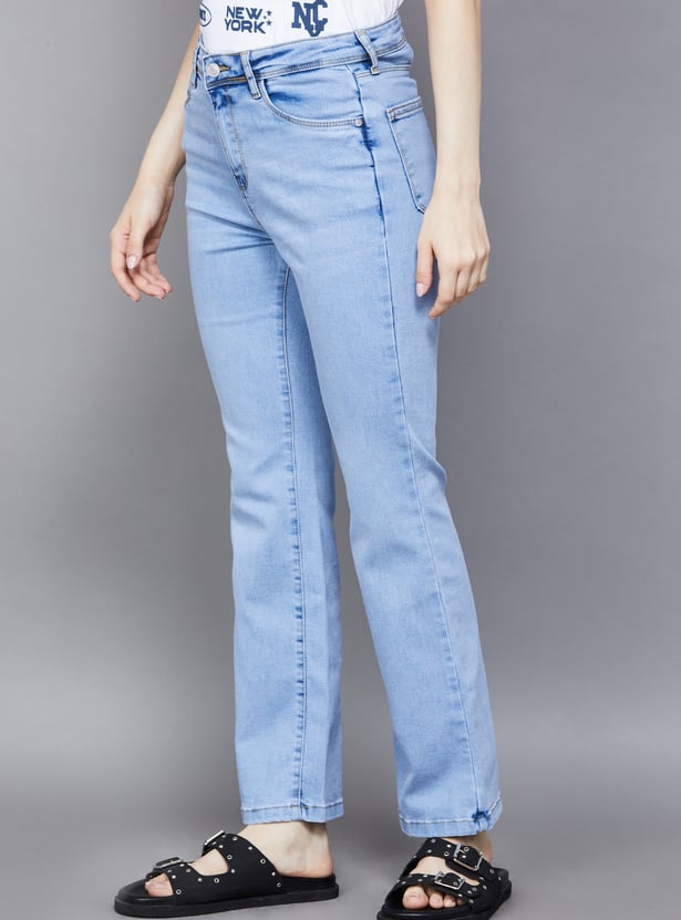 KRAUS Solid Flared Jeans