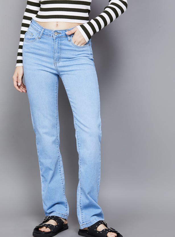 KRAUS Solid Straight Fit Jeans