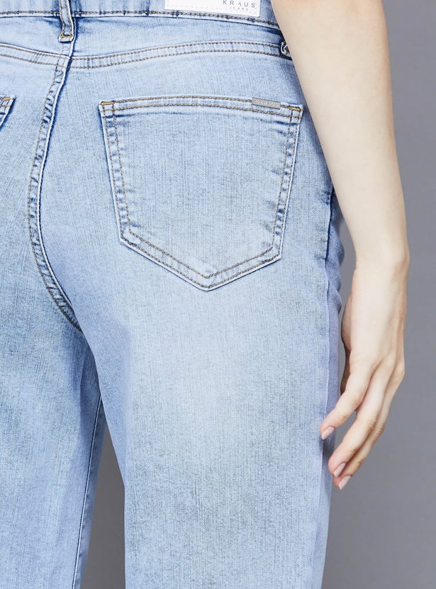KRAUS Solid Wide Leg Jeans