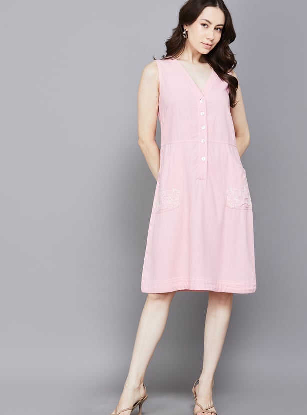 AND Embroidered Shift Dress