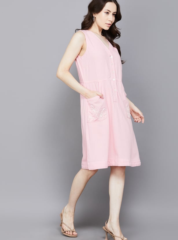 AND Embroidered Shift Dress