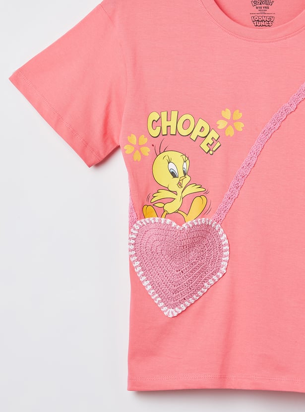KIDSVILLE Girls Tweety T-shirt