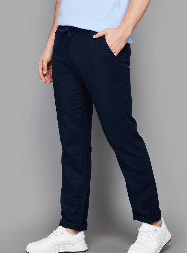 ALLEN SOLLY Solid Regular Trousers