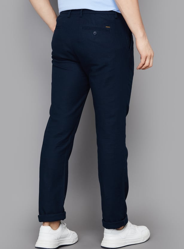 ALLEN SOLLY Solid Regular Trousers