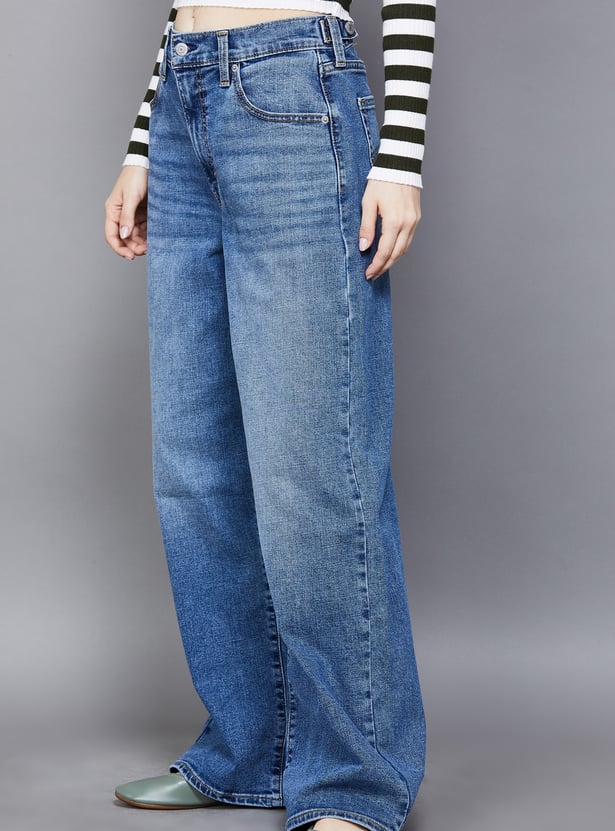 LEVI'S Solid High Rise Wide Leg Jeans