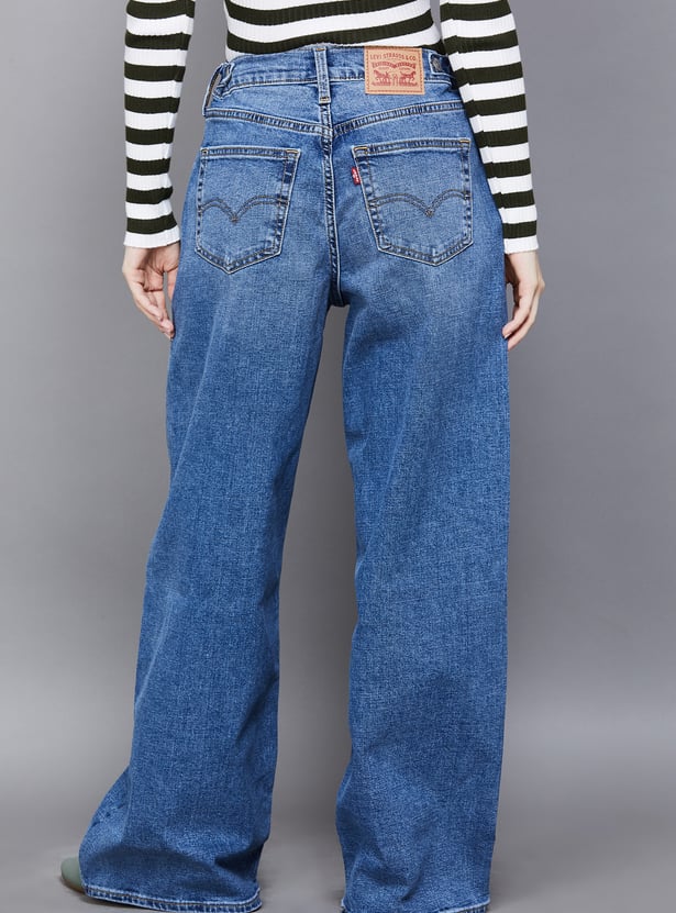 LEVI'S Solid High Rise Wide Leg Jeans
