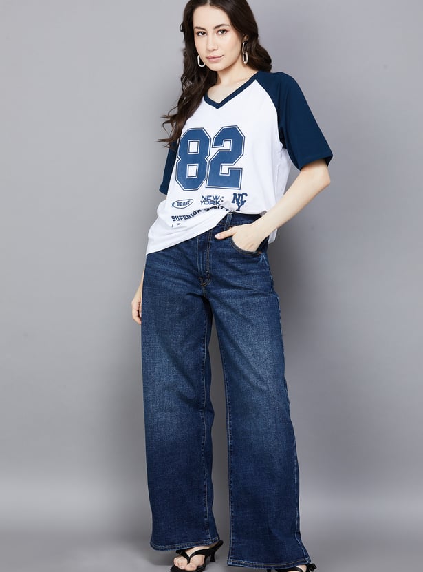 LEVI'S Washed Wide Leg Jeans