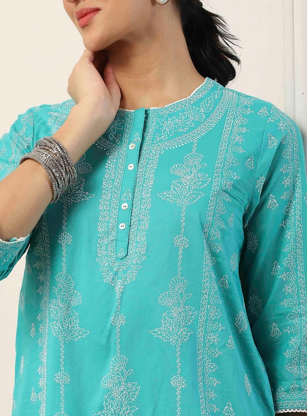BIBA Ethnic Motif Straight Kurta Set