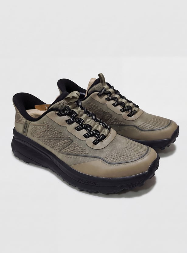 SKECHERS Textured Lace-Up Sports Shoes