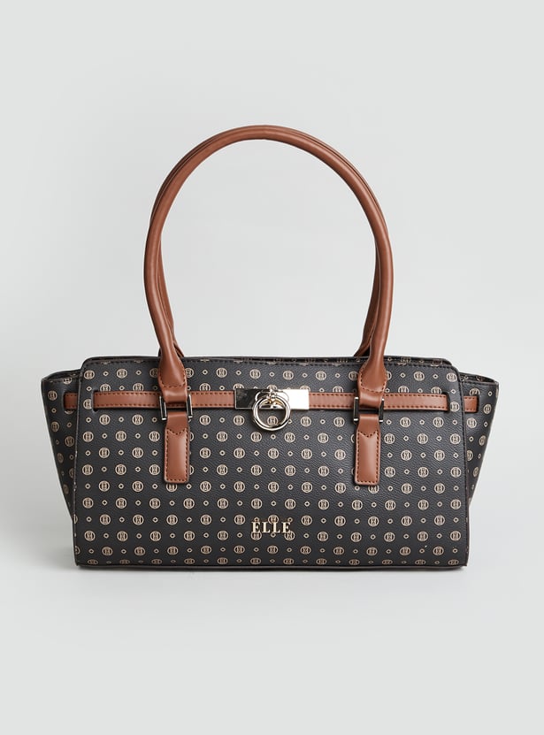 ELLE Printed Handheld Bag