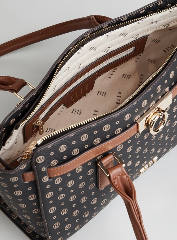 ELLE Printed Handheld Bag