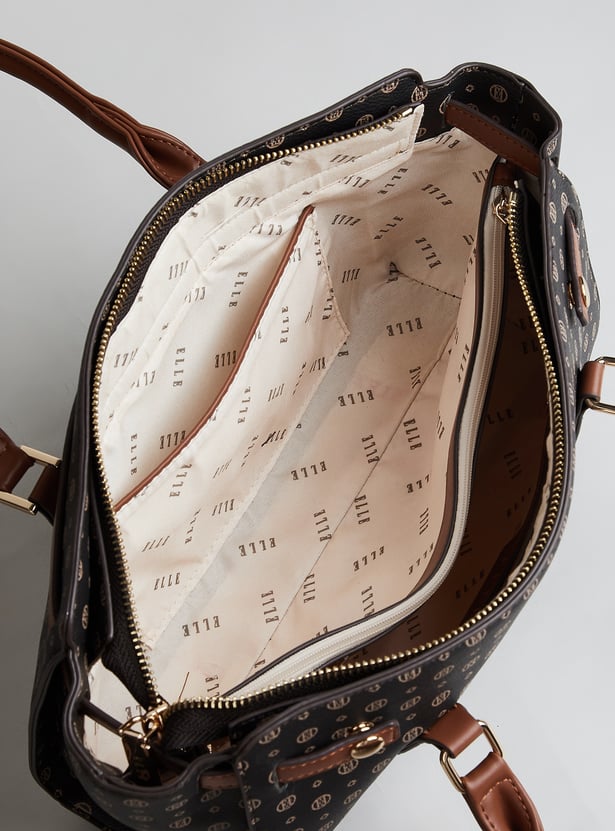 ELLE Printed Handheld Bag