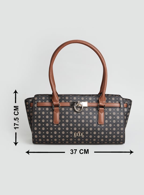 ELLE Printed Handheld Bag