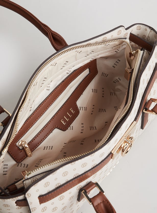 ELLE Printed Handheld Bag
