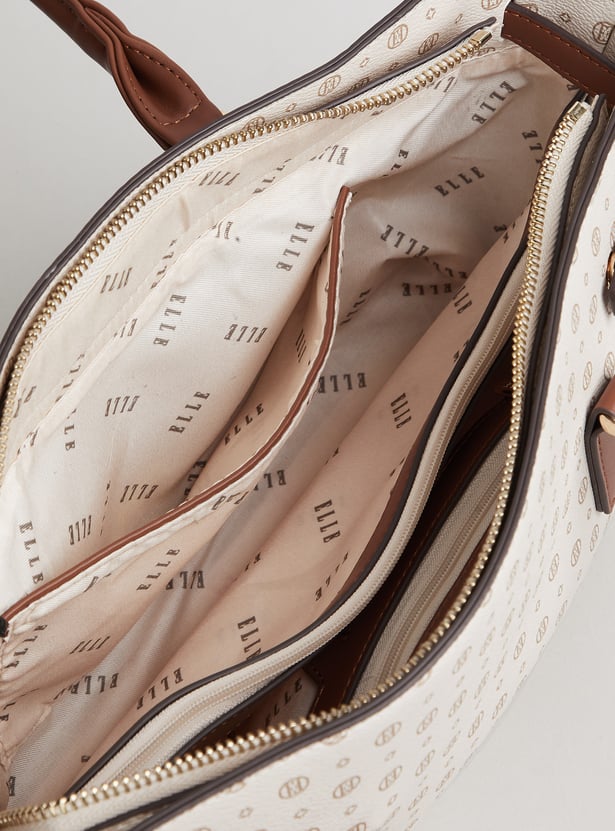 ELLE Printed Handheld Bag