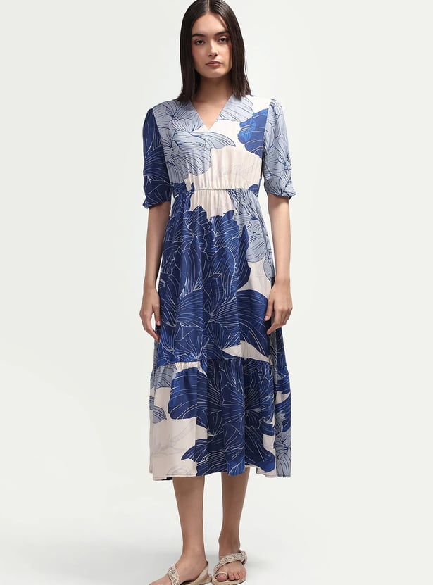 RAREISM Floral Print Midi Dress