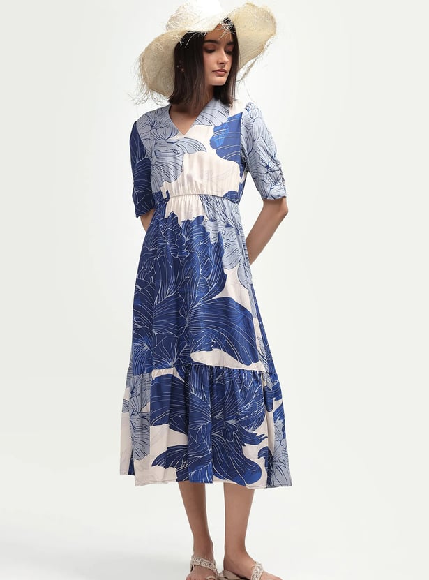 RAREISM Floral Print Midi Dress