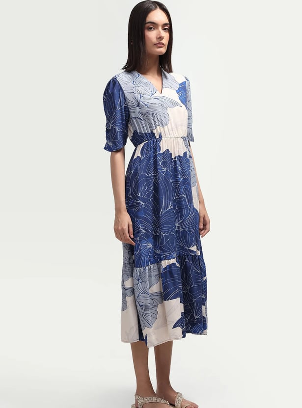 RAREISM Floral Print Midi Dress