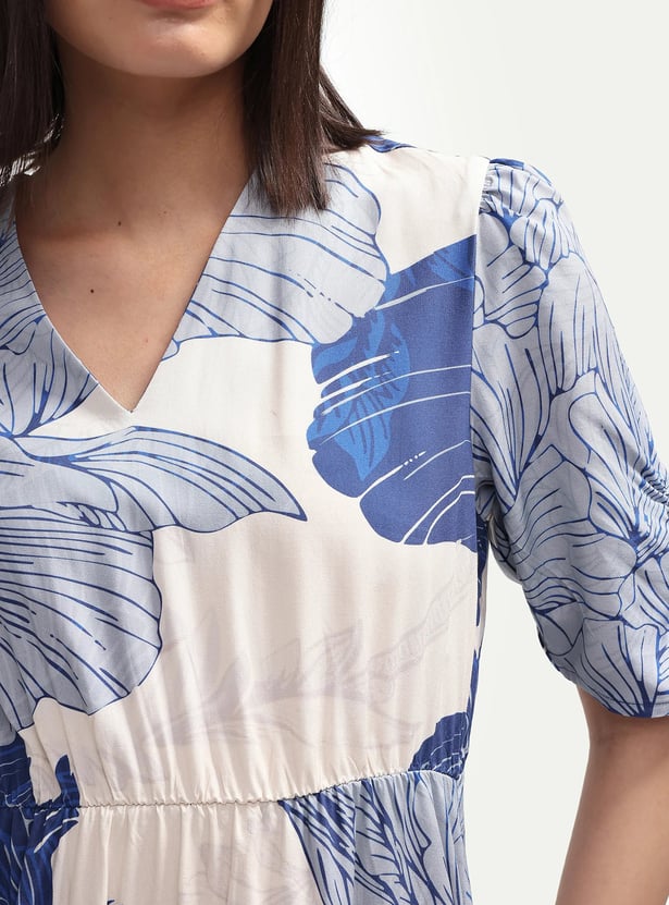 RAREISM Floral Print Midi Dress