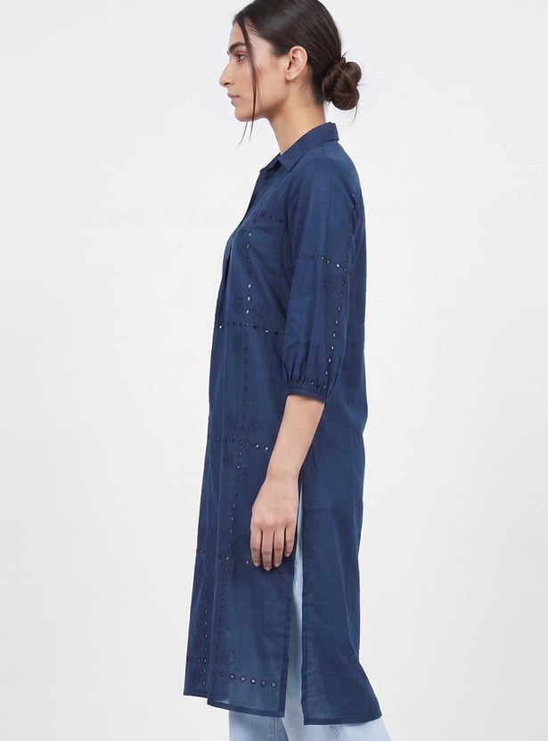 MELANGE Embroidered Straight Kurta