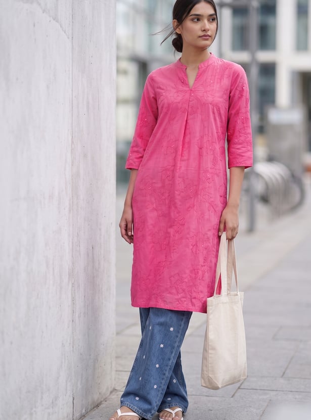 MELANGE Embroidered Straight Kurta