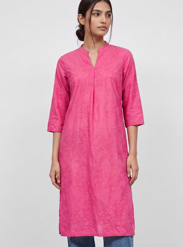 MELANGE Embroidered Straight Kurta