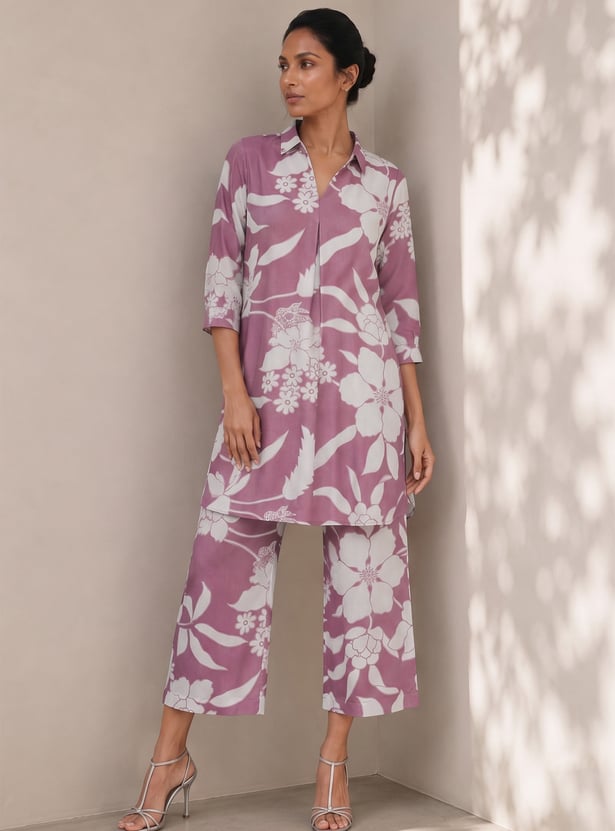 MELANGE Floral Print Kurta Set