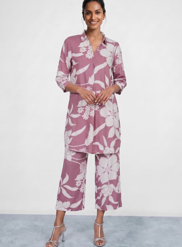 MELANGE Floral Print Kurta Set