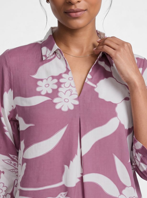 MELANGE Floral Print Kurta Set