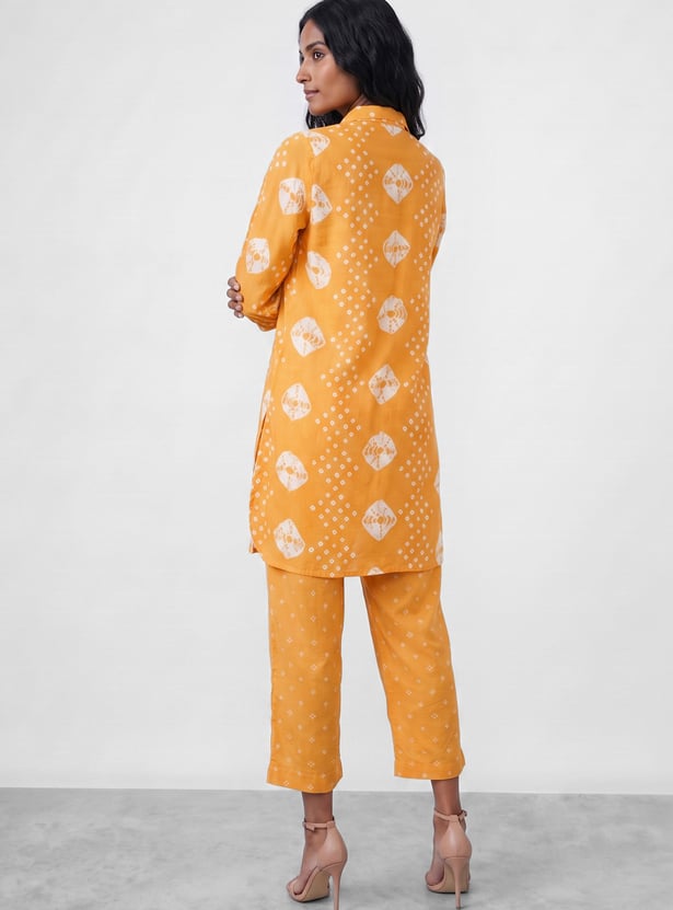 MELANGE Bandani Print Straight Kurti Set