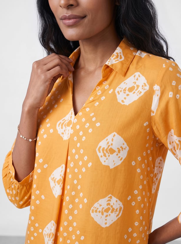 MELANGE Bandani Print Straight Kurti Set