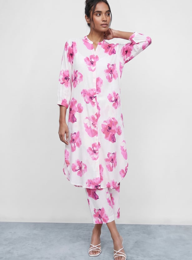 MELANGE Floral Print Kurta Set