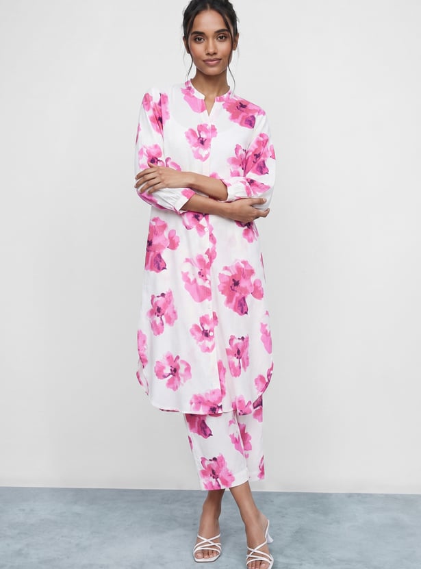 MELANGE Floral Print Kurta Set