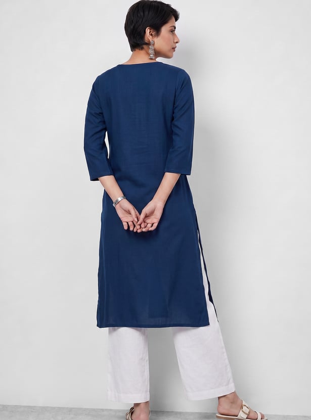 MELANGE Embroidered Straight Kurta