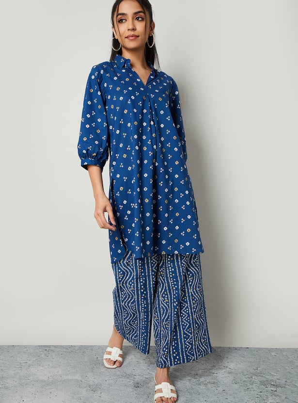 MELANGE Bandhani Straight Kurta Set