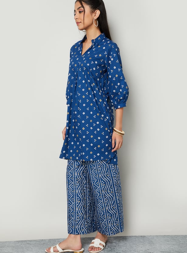 MELANGE Bandhani Straight Kurta Set
