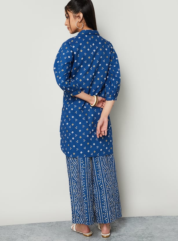 MELANGE Bandhani Straight Kurta Set