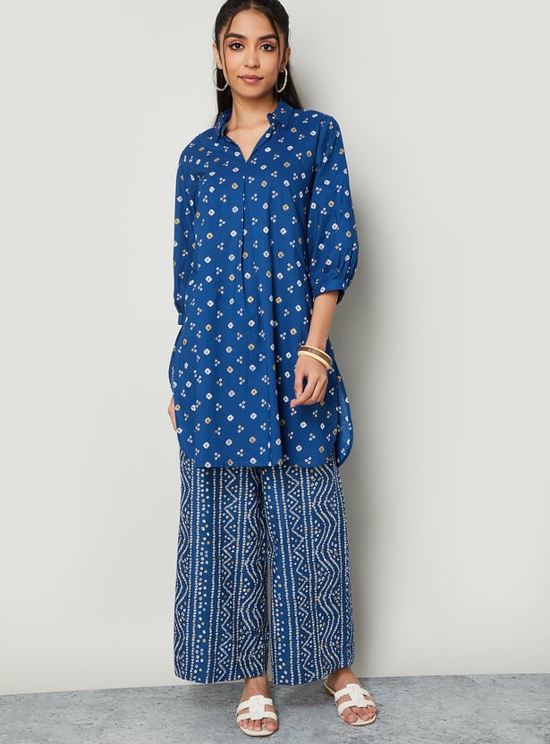 MELANGE Bandhani Straight Kurta Set